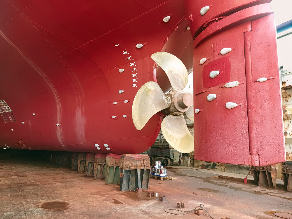 marine paint on cargo ship